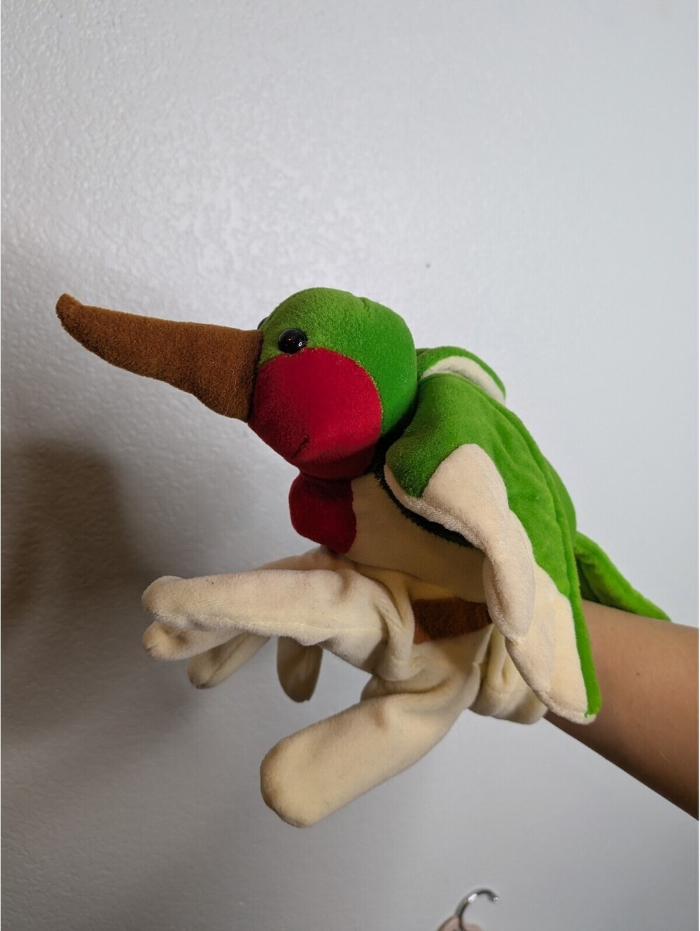 Vintage 1995 Plush Creations, Inc. hummingbird hand puppet
